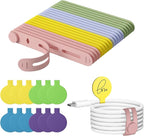 32Pcs Nearockle Cable Labels and Silicone Cable Ties Value Cable Management Set by ELECTRONICSORGANIZATION