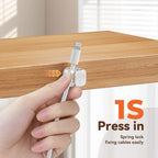Yocice 6Pack Rotatable Cord Organizer, Spring Cable Clips Desk Cable Management - Image 5