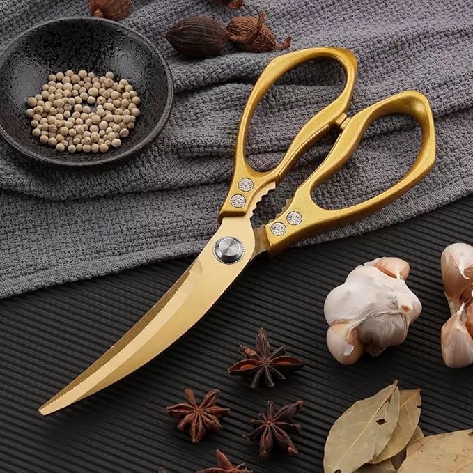 Large Ribbon Cutting Scissors, Heavy duty gold stainless steel scissors - Image 3