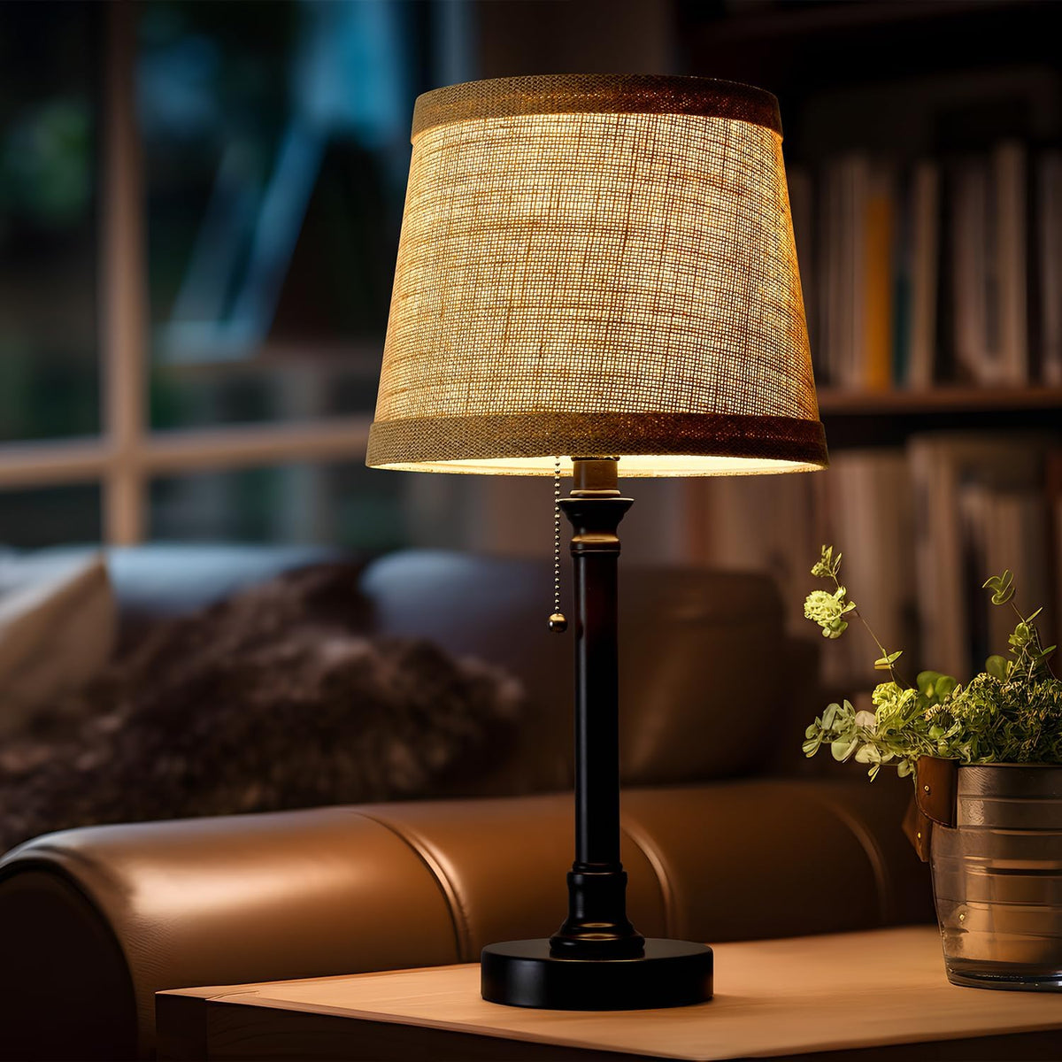 oneach 19.5" small table lamp for bedroom on a desk or shelf
