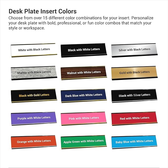 Custom Engraved Desk Plate | Personalized - Image 2