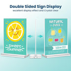 Acrylic Sign Holder, 15 Pack Vertical Clear Table Menu Display, Double Sided - Image 2