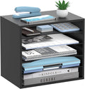 SHARKWOODS 5-Tier Wood Desk Organizer, Paper Tray Organizer by SHARKWOODS
