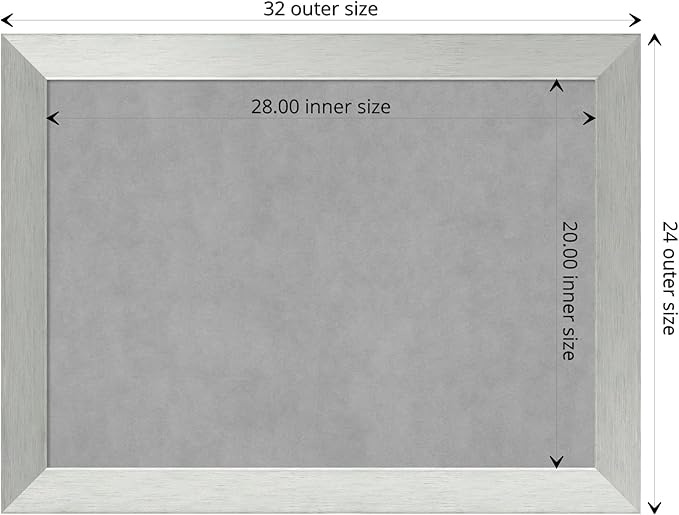 Amanti Art Silver Framed Magnetic Board 24x32 Medium Vision Board - Image 4