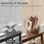 POCFOINY Acrylic Desk Organizer Book Organizer, Magazine File Holder, Vertical - Image 6