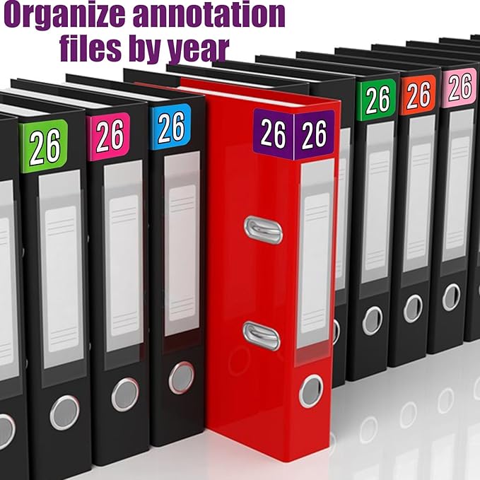 500pcs 2026 Year Stickers, 5x2.5cm/1.97x0.98in 26 Year Colored Self-Adhesive - Image 7