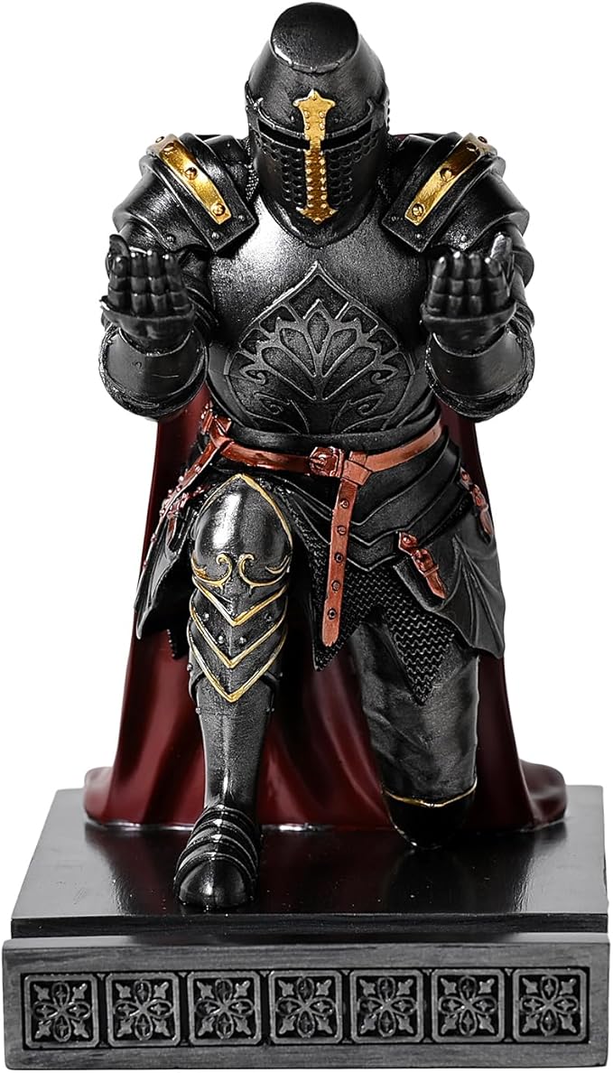 NCQIXIAO Medieval Templar Vanguard Officer Knight Pen Holder Pen Stand Desk - Image 8