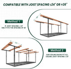 3x6 ft overhead garage storage rack,450lbs weight capacity showing dimensions