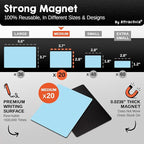 Attractivia Dry Erase Magnetic Labels 3.7 x 2.8 in, Solid Colors, Medium Dry - Image 3