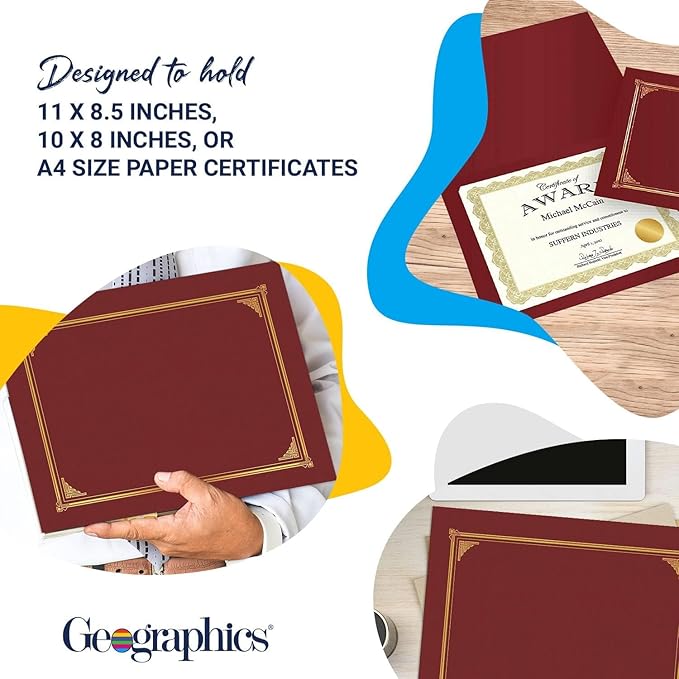 Geographics 45333 Certificate/Document Cover, 12 1/2 x 9 3/4 - Image 3