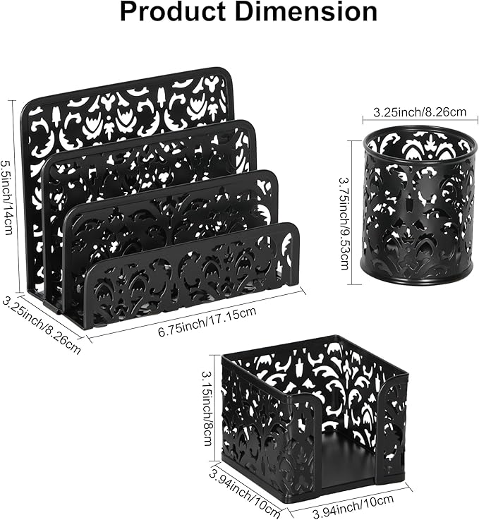 EasyPAG Desk Organizers and Accessories 3 Pieces Office Organizer Set - Image 5