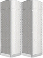 Cocosica 4 Panel Room Divider, 6Ft Folding Privacy Screen, Tall by cocosica