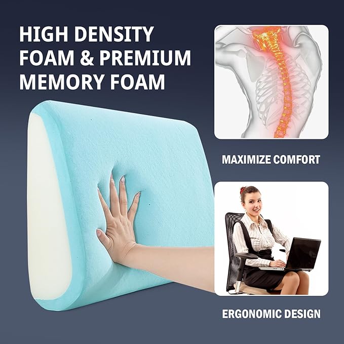 HOMBYS Lumbar Support Pillow for Recliner Chair, Memory Foam Back Support - Image 3