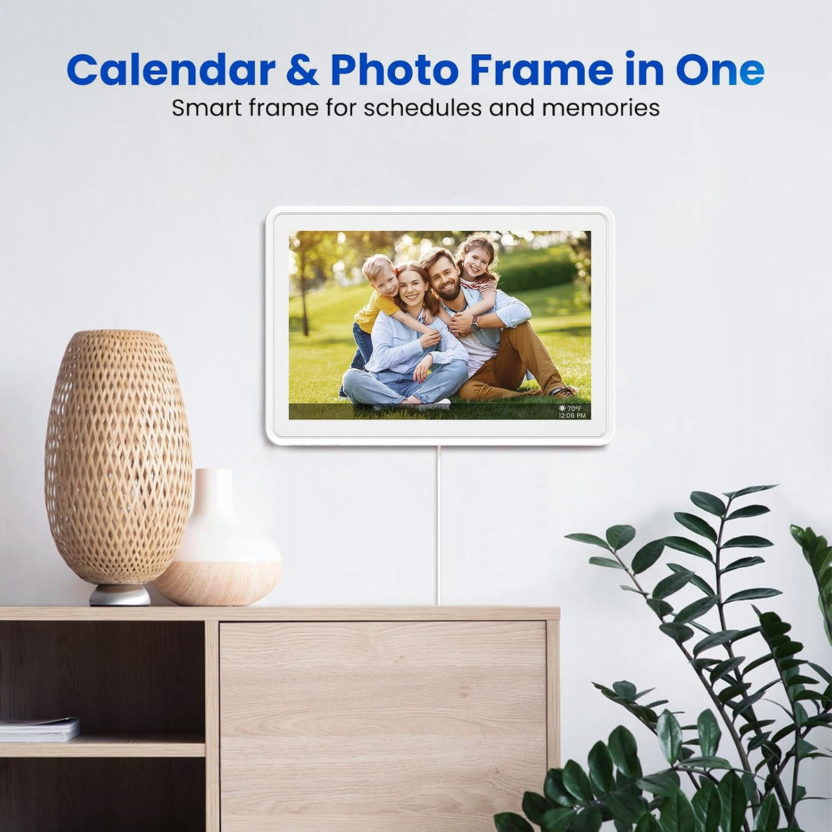Skyzoo 14" Digital Calendar Wall Touch Screen – Chores, Meals & Photos