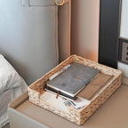 Set of 2 Water Hyacinth Letter Tray - Image 3
