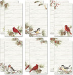 Current Cardinal Woodland Birds Magnetic Holiday Notepad Set – Set of 12 Memo by Current