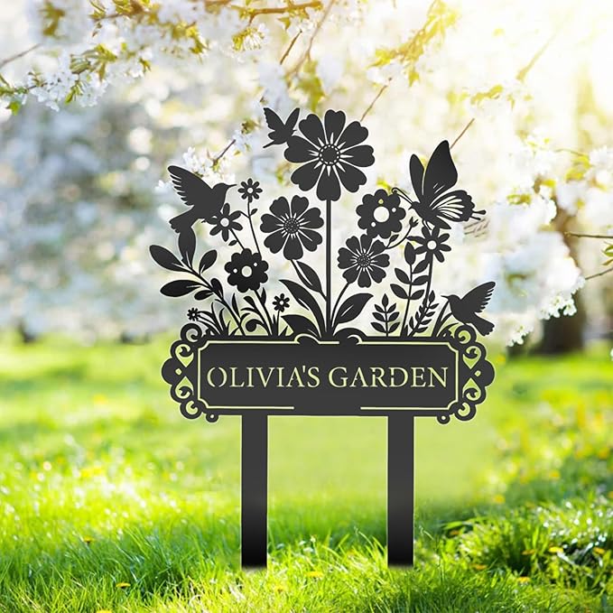 Custom Garden Sign | Personalized Garden Stake Metal Sign | Personalized Garden - Image 2