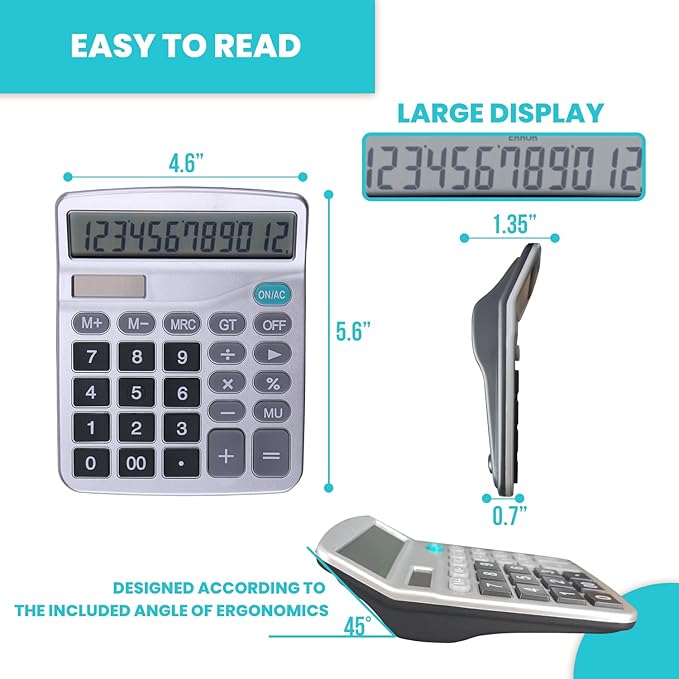 LICHAMP Desk Calculators with Big Buttons and Large Display, Office Desktop - Image 2
