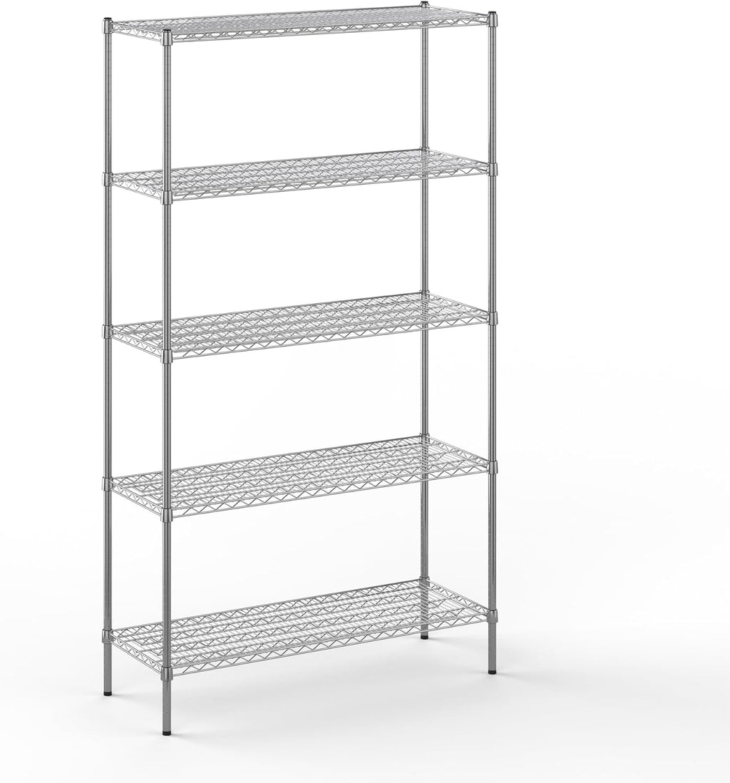 Regal Altair 18" Deep x 48" Wide x 86" Height Wire Shelving Kit | 5-Tier | NSF