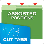 Pendaflex Letter Size File Folders Bundle - Blue 152 1/3 and Bright Green 152 1/3, 100 per Box