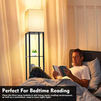 RUNTOP Floor Lamp with Shelves, Shelf Lamp with 3 Color Temperature LED Bulb - Image 7