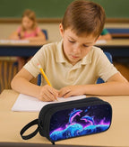 AnySmic Dolphin Pencil Case for Boys Girls, Large Durable Pencil Pouch for Kids - Image 7