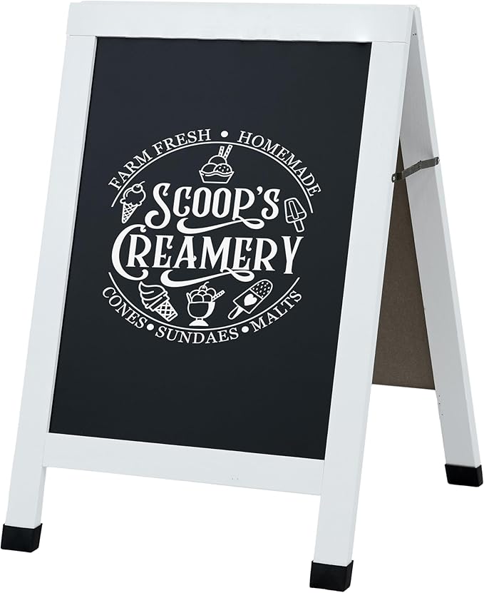 Sunnydaze Magnetic A-Frame Chalkboard Sign - Image 8