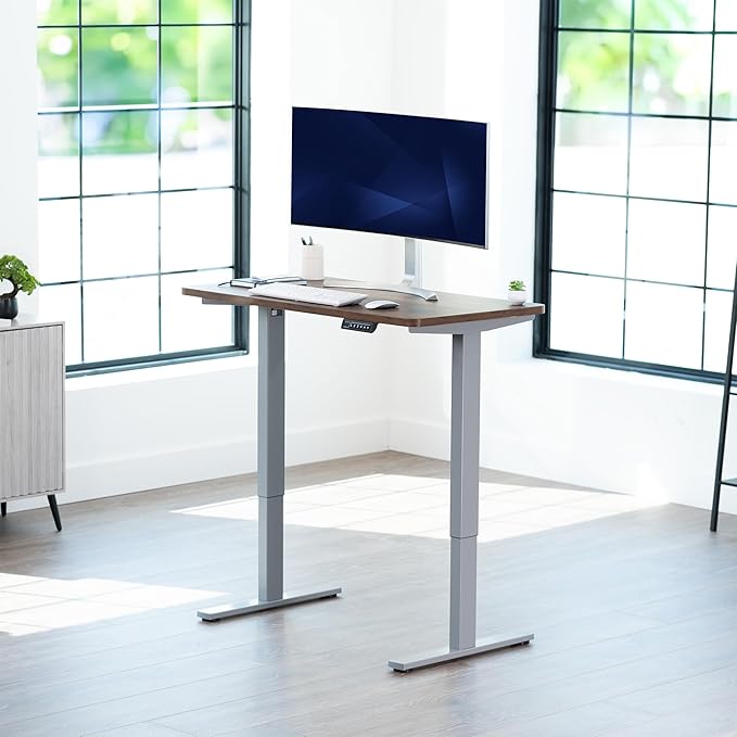 VIVO Electric 43 x 24 in Rustic Standing Desk, Memory Height Adjustment - Image 2
