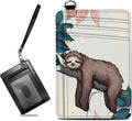 BWEGRHE Small Travel Wallets, Sloth Slim Minimalist Front Pocket Wallet by BWEGRHE