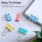 Colored Binder Clips, Medium Binder Clip 1.25 Inch - Image 6