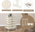 LDAILY 10 Drawer Rolling Cart, Storage Cart Organizer on Wheels, Drawer Cart - Image 7
