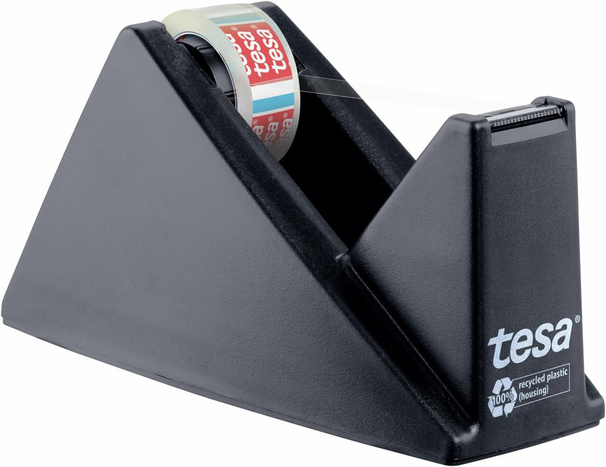 tesafilm Desk Dispenser for Adhesive Tape- Black Includes 1 roll of tesafilm ...