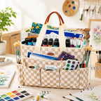 apoffice art supply organizer, large craft organizer tote shown in use