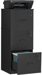 vasagle 3 drawer file cabinet with locks, for, main product view