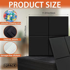 12-Pack Large Felt Bulletin Board 48" x 36" Cork Board Alternative, - Image 3