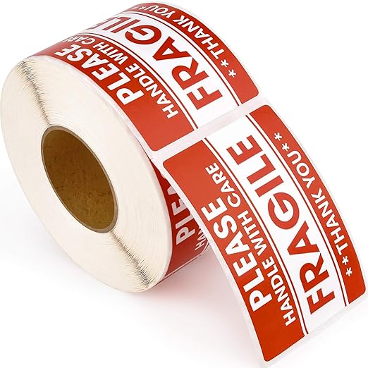 Methdic 2"x 3" Fragile Stickers 500 Labels Per Roll Strong Adhesive Labels - Image 2