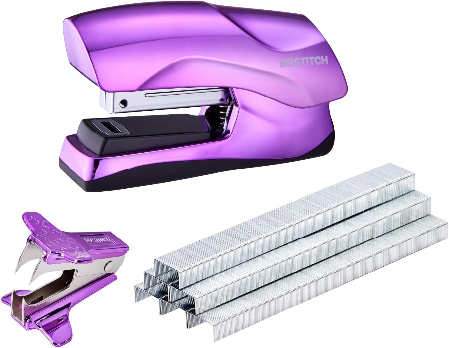 Bostitch Heavy Duty Stapler Value Pack, 40 Sheet Capacity, Purple