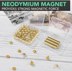 E BAVITE 50 Set Magnetic Push Pins, Flat Push Pin, Magnetic Thumb Tacks - Image 6