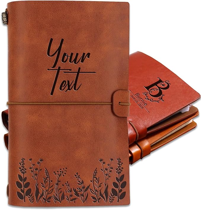 Bliver Personalized Leather Journal Custom Notebook Customized Engraved Journal by Bliver