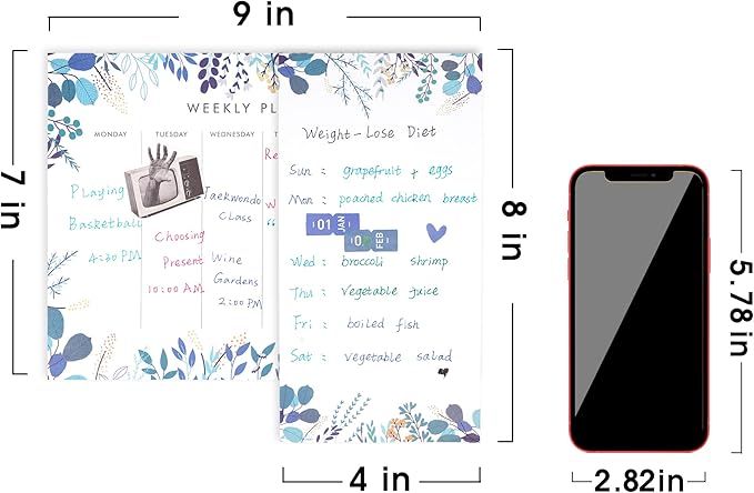 2 Pack Weekly Planner Notepad Tear Off Set of 2 Weekly Calendar Pad 52 Undated - Image 7