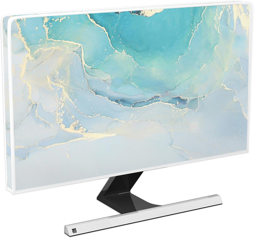 Baocicco Blue Green Marble TV Display Screen Cover 58, 60 Inch Creative