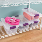 Sterilite 24-Pack 6 Quart ClearView Latch Box, Stackable Organizer Bins - Image 6