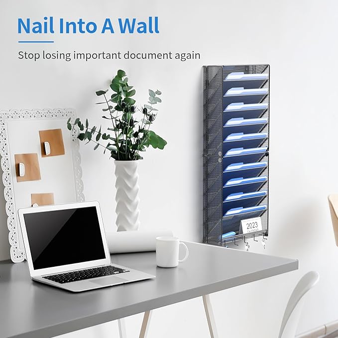 OUTWOLF 2Pack 12 Tier Hanging Wall File Organizer - Image 2