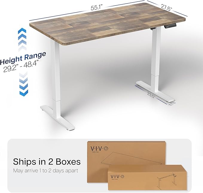 VIVO Electric 55 x 28 in Standing Desk, Memory Height Adjustment, 1B Series - Image 3