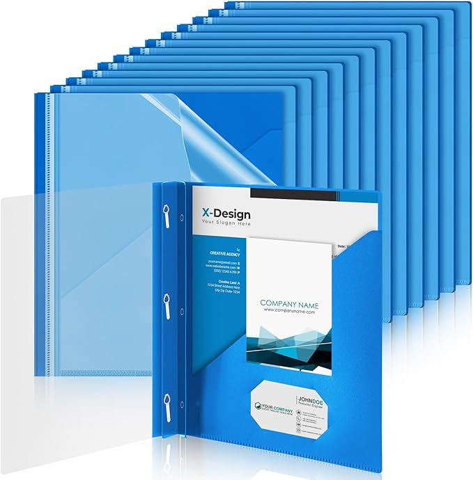 Teling 48 Pcs Clear Front Report Covers by Teling