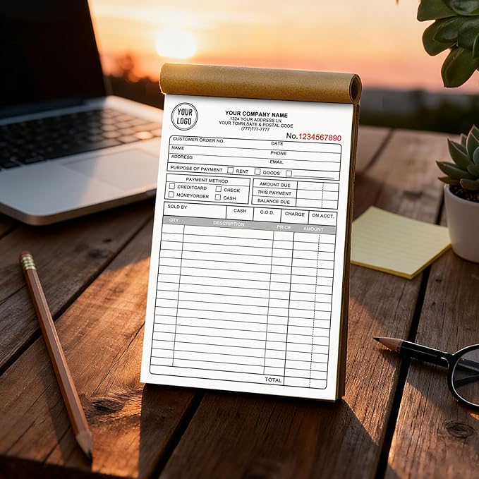 Custom 5.5" x 8.5" Invoice Book - Image 7