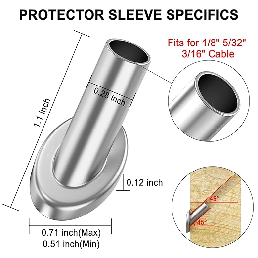 BLIKA 40 Pack 3/16" Angle Beveled 45 Degree Protector Sleeves - Image 2