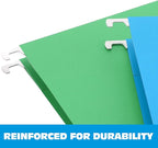 HERKKA Extra Capacity Hanging File Folders, 30 Pack Reinforced Letter Size - Image 3
