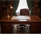 White Latte Bonded Leather 30" x 18" Side-Rail Desk Pad - Image 4