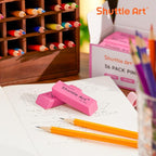 Shuttle Art Pink Erasers, 36 Pack Erasers Bulk, Latex-Free, No Smudge, Soft - Image 7